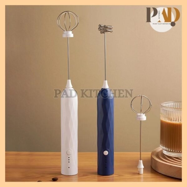 WHISK Alat Kocok Telur Elektrik Pengaduk Kopi Elektrik Cappuccino Maker Mini Electric Hand Mixer - Gambar 8